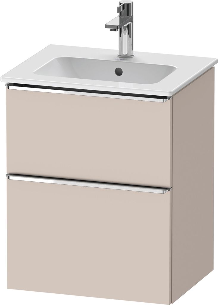 Duravit D-Neo Waschtischunterbau wandhängend, 510x625x402mm, 1 Auszug, 1 Schubkasten, mit Griff Chrom, DE4360010910000