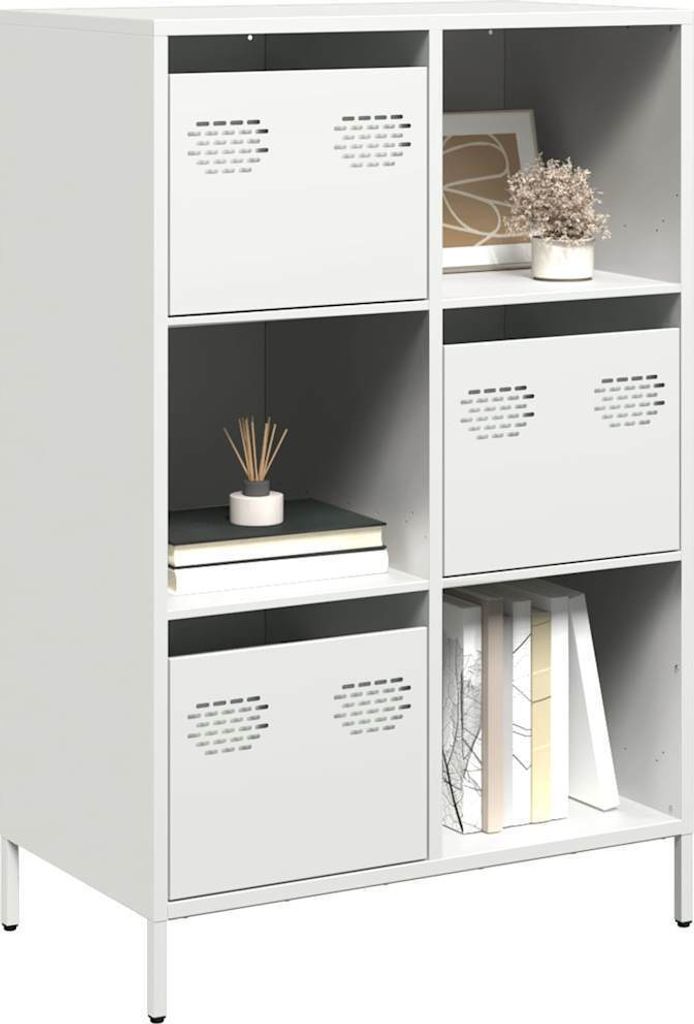 vidaXL Highboard Weiß 68x39x103,5 cm Stahl