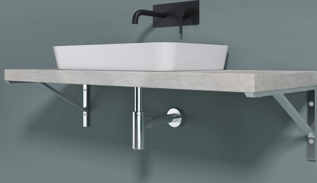 doporro 3 pièces equerre de fixation plan de toilette Image du produit 