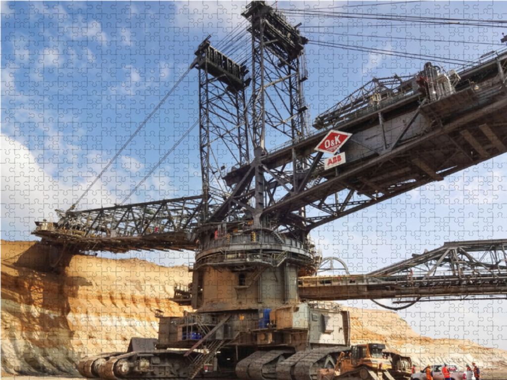 CALVENDO Puzzle Schaufelradbagger 258 1000 Teile Puzzle quer | 1000 Teile Lege-Größe 64x48cm Foto-Puzzle für glückliche Stunden