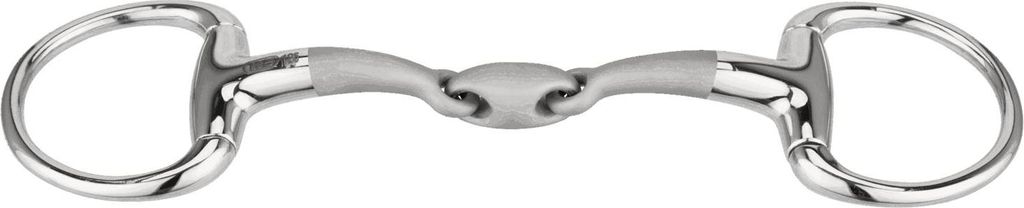 Sprenger SATINOX Olivenkopf Unterlegtrense 14 mm doppelt gebrochen Edelstahl, Größe:105 mm