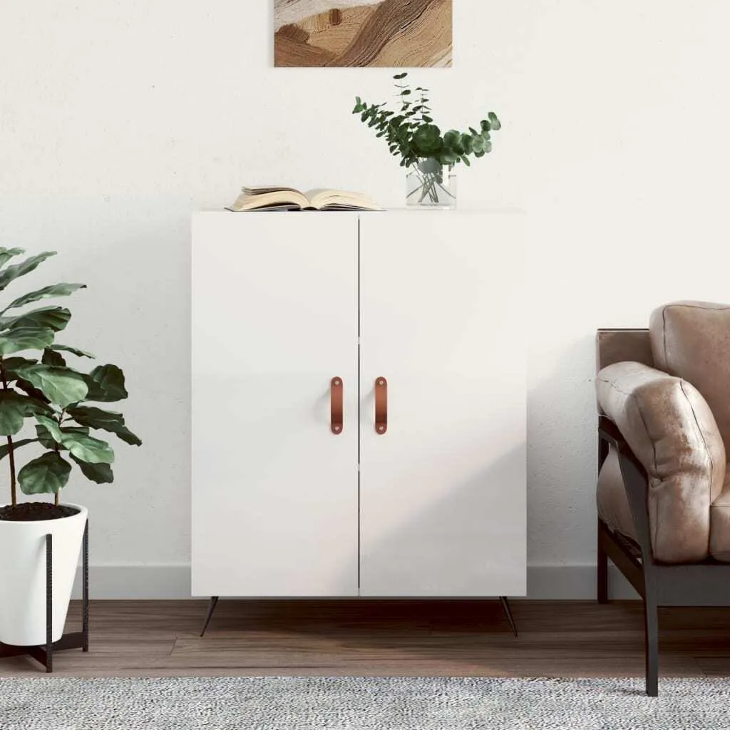 vidaXL Credenza bianca lucida 69,5x34x90 cm materiale a base di legno