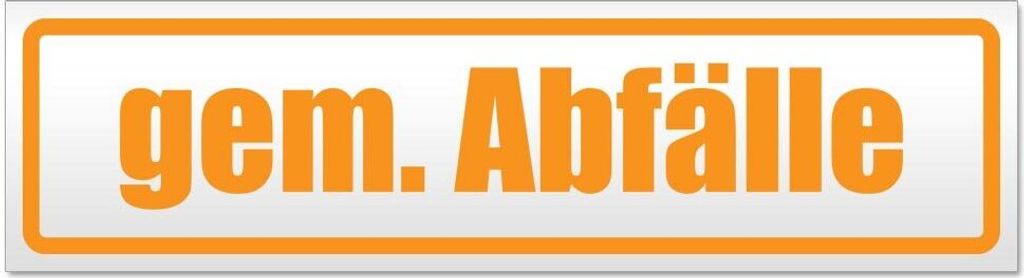 Kiwistar - Autoaufkleber - Orange - 30 x 8 cm - gem. Abfälle - Hinweis Aufkleber Sticker für Auto, Kfz, Fahrrad, PKW, LKW