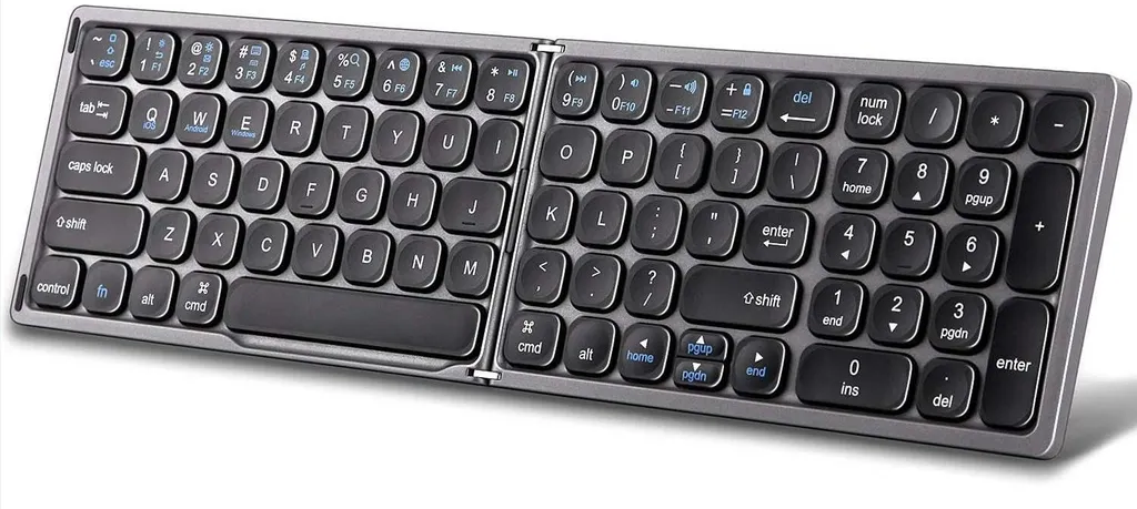 Clavier d'ordinateur pliable sans fil Bluetooth membrane TyperCLAW noir
