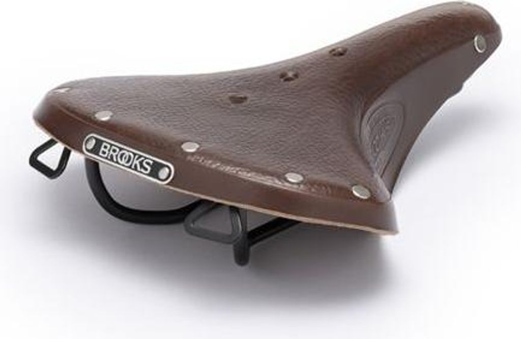 Brooks B68 Breiter Fahrradsattel aus Glattleder mit Befestigungsschlaufen, Honig