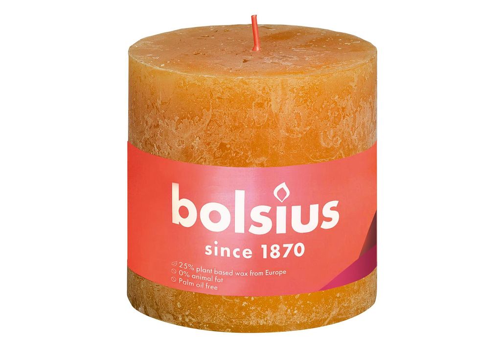 Bolsius Rustik Stumpenkerze Honigwaben Gelb 100/100mm Produktbild 