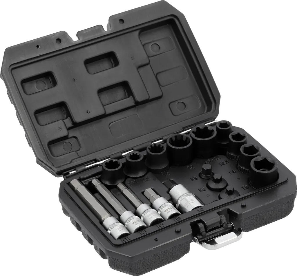 Jeu d'outils pour pistons de frein 17 pièces en acier CrV robuste