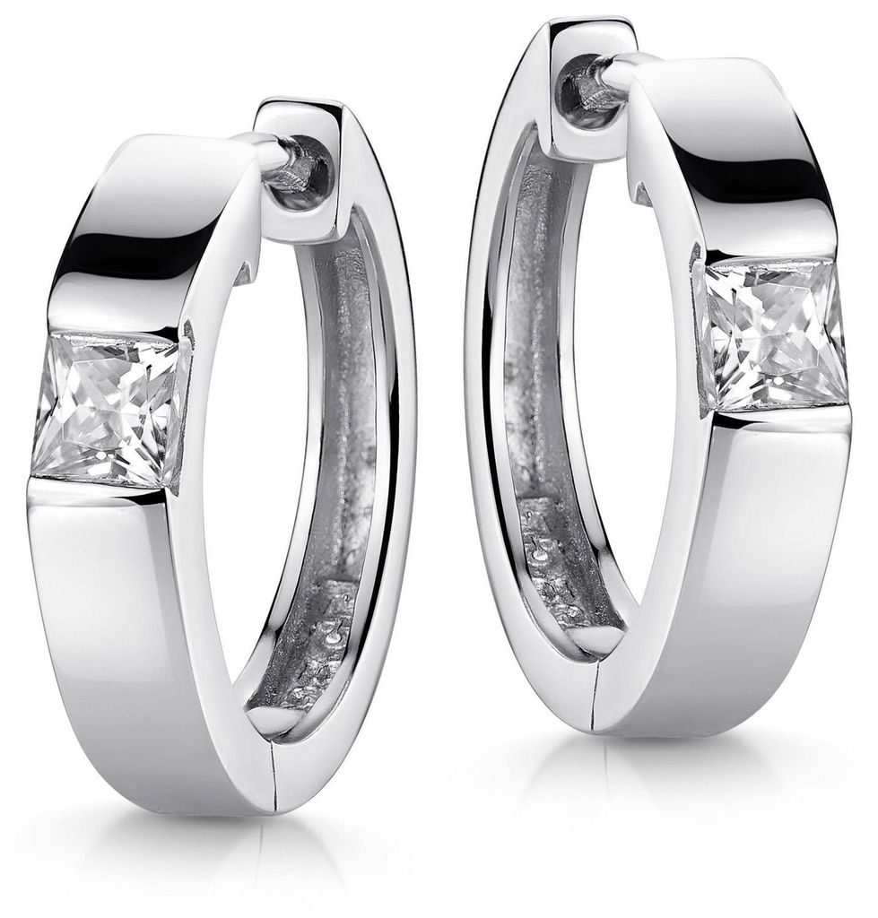 MATERIA Damen Creolen Klappcreolen 925 Sterling Silber mit Produktbild 
