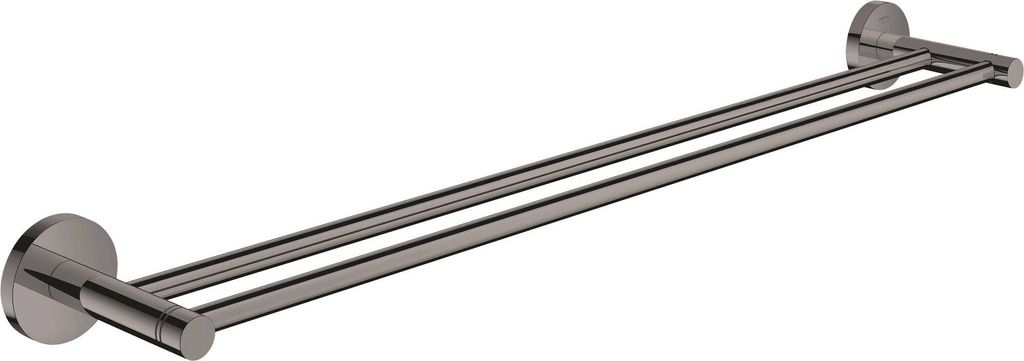 Grohe Doppel-Badetuchhalter Essentials 60cm, verd. Befestigung, hard graphite