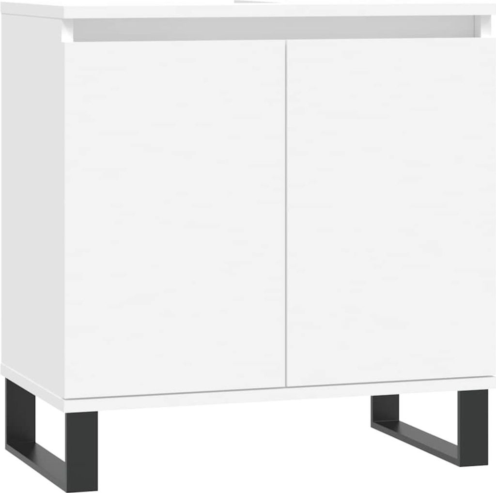 vidaXL Badezimmerschrank Weiß 58x33x60 cm Holzwerkstoff