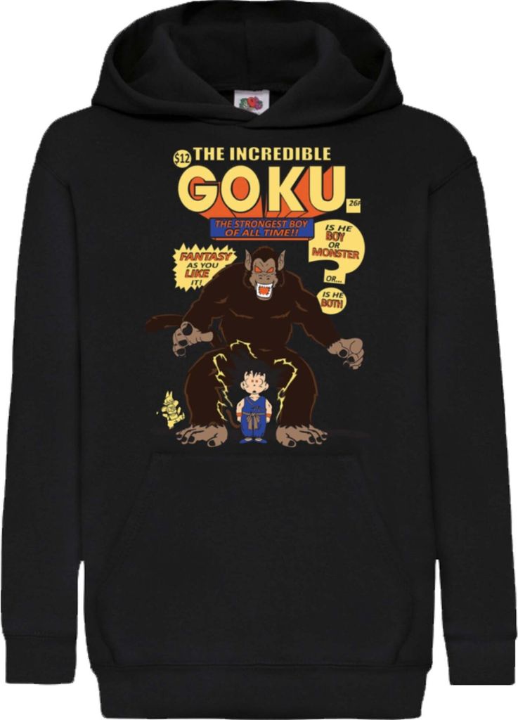 Kinder Kapuzenpullover Dragon Anime Manga Ball Z 16, 9-11 Jahr - 140 / Schwarz
