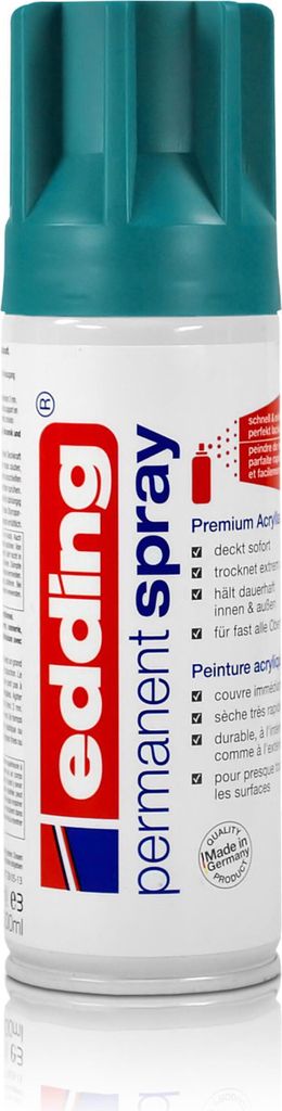 edding Permanent Spray petrol matt 200 ml Premium Acryllack Produktbild