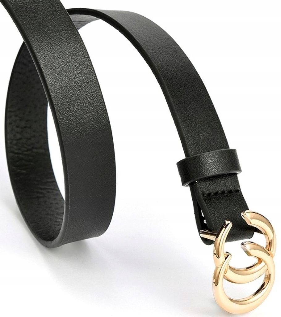 2 Stück Damen Gürtel Set - Goldene Schnalle Ohne Löcher Verstellbar