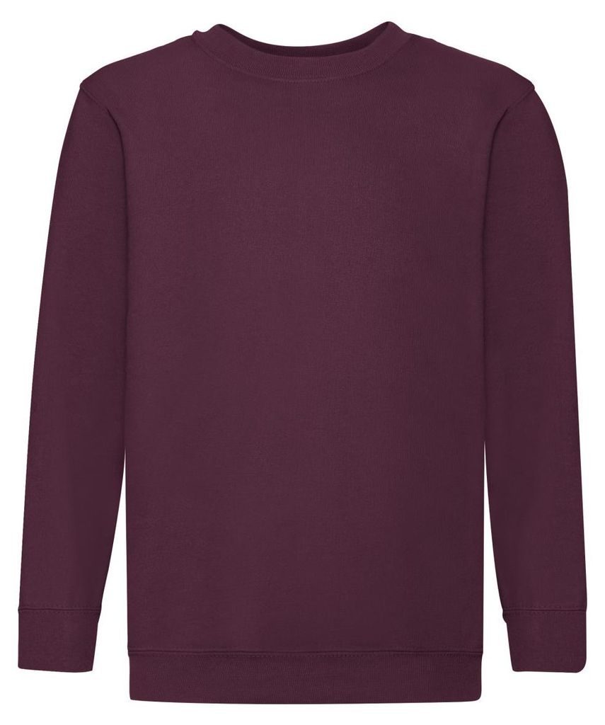 Fruit of the Loom - "Premium" Sweatshirt für Kinder angesetzte Ärmel LT1861 (104) (Burgunderrot)
