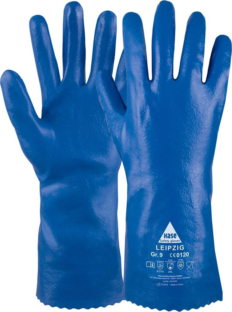 Hase Schutzhandschuhe Chemie/Einweg "Leipzig" 9