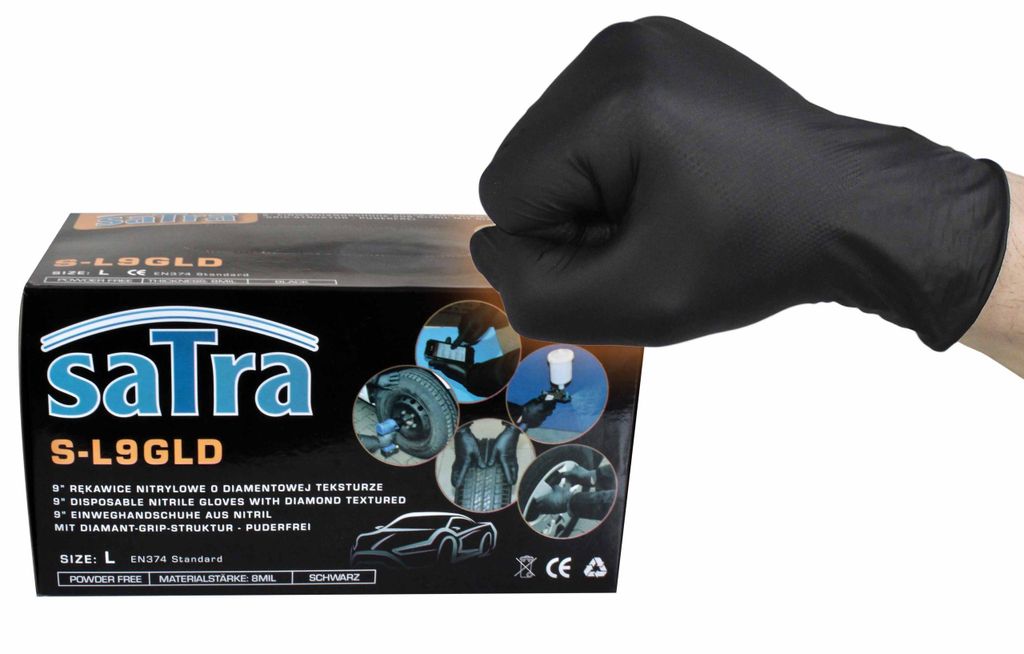 Nitrilové rukavice L 8-9" 100ks SATRA S-L9GLD 14548 Obrázek produktu 