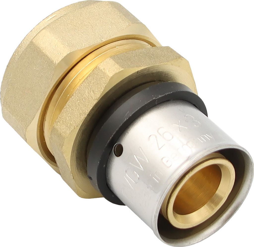 Pressfitting Übergang Verbundrohr 26x3 auf 28mm Kupferrohr TH Kontur