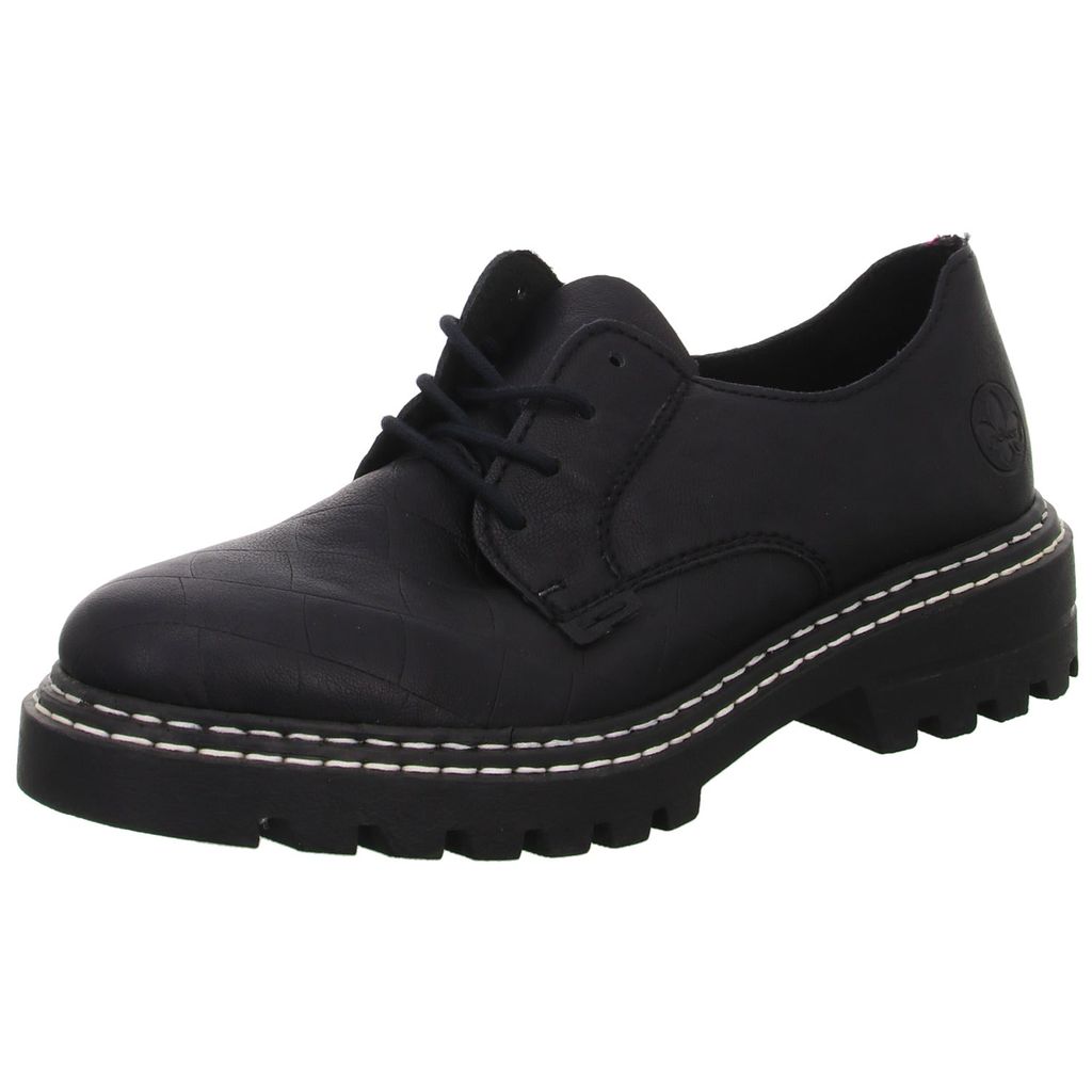 Rieker Damen-Schnürhalbschuh Schwarz, Farbe:schwarz, EU Größe:36