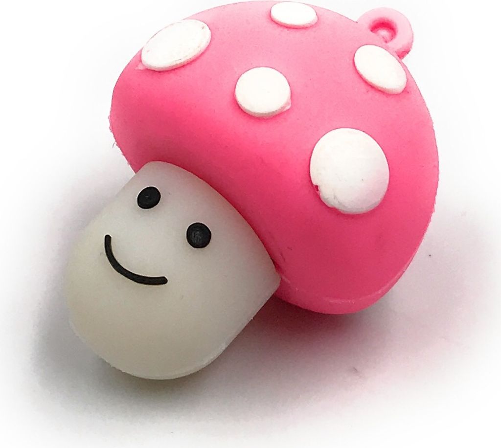 Onlineworld2013 Pilz Glücksbringer Fliegenpilz mit Gesicht pink rosa Funny USB Stick 64 GB USB 3.0