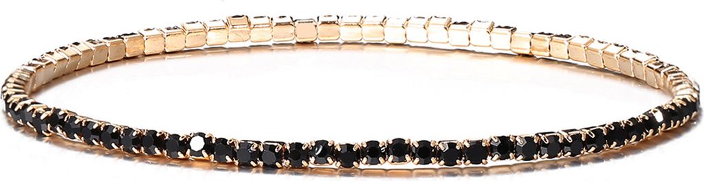 Mehrfarbiges Strass-Armband für Damen, Kristall-Tennisarmband, Perlen, Stretch-Strang, gestapeltes Armband, modische Geschenke
