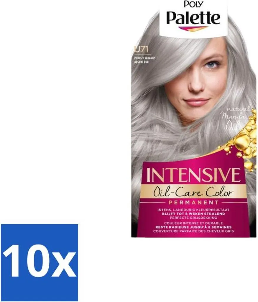 Tinta Capelli Grigio Argento U71 Poly Palette - Stock 10 Pezzi Online