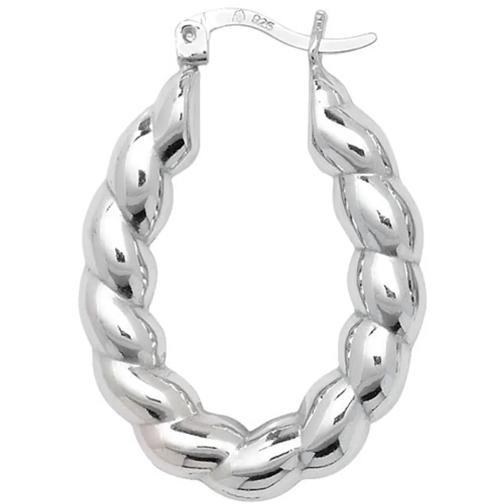 Boucles d'Oreilles Créoles Argent 925 pour Femme - Idéal Cadeau Bijou