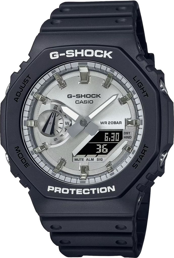 Casio G-Shock OAK Herrenuhr - SILBERZIFFER (Ø 45 mm)