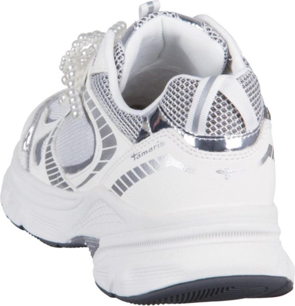 Tamaris Lage damessneakers, lichtgrijs, 39 EU