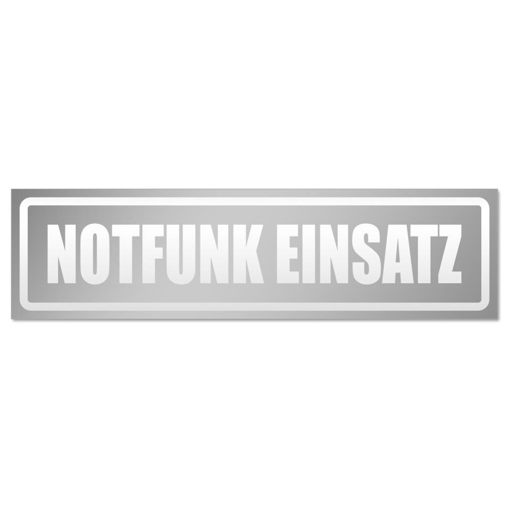 Notfunk Einsatz invertiert Magnetschild Schild magnetisch