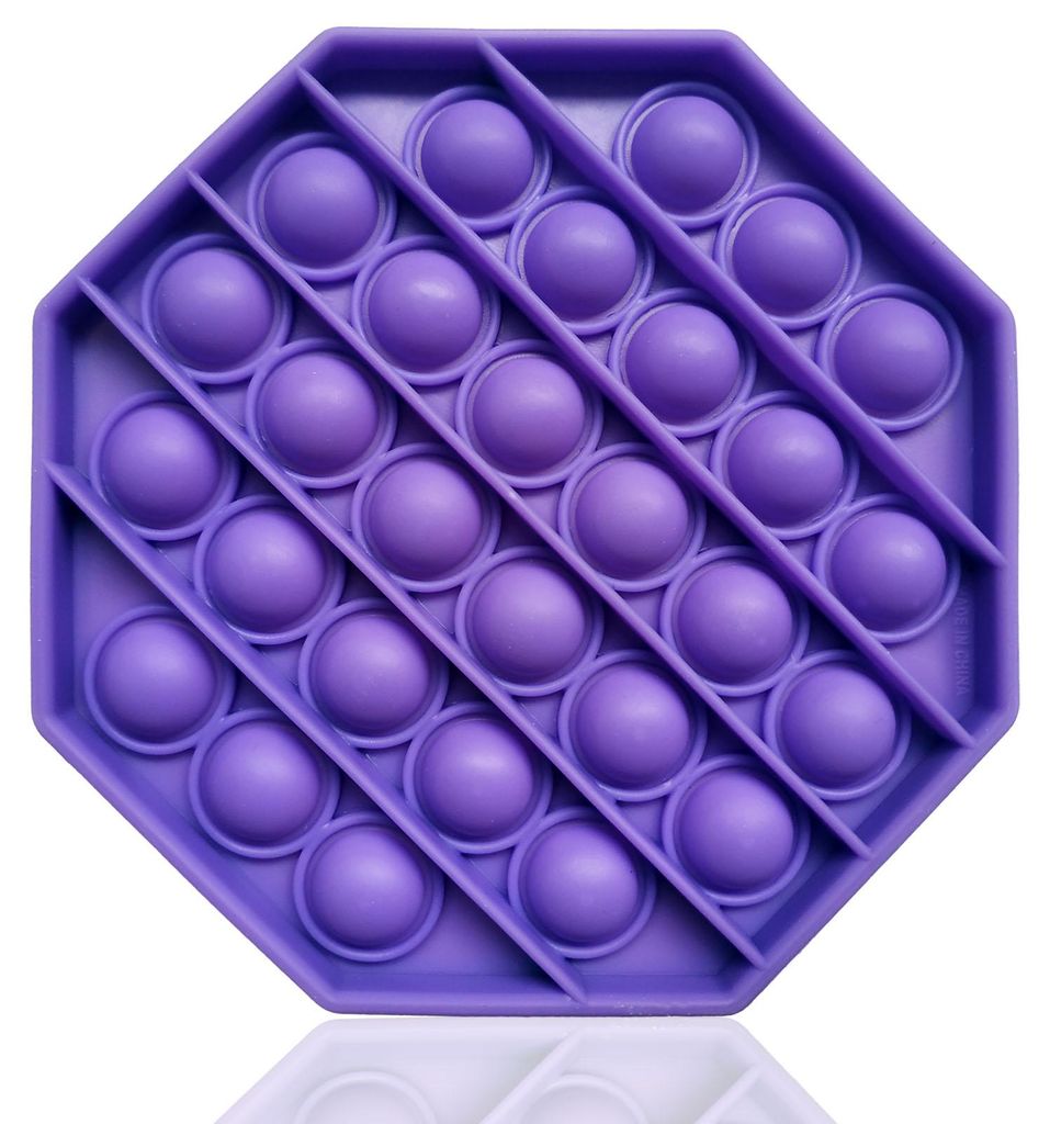 Fidget Toy Push Pop Bubble - Anti Stress Spielzeug - Achteck Lila