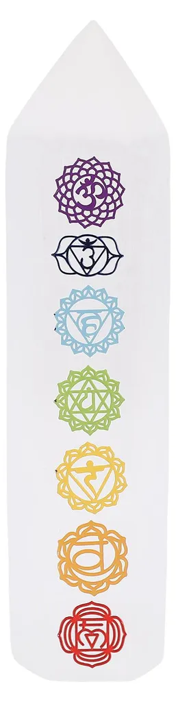 Pointe de cristal de quartz polie pour l'équilibre énergétique et yoga