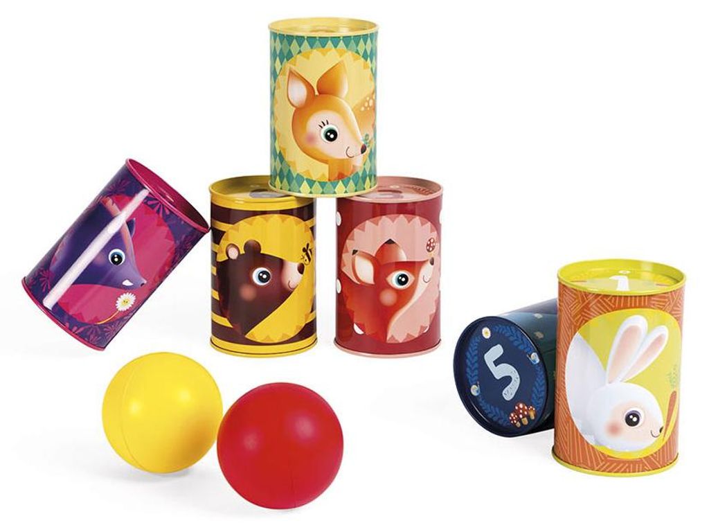 Janod Rollende Dosen Im Wald Mehrfarbig 3-8 Years Mehrfarbig 3-8 Years