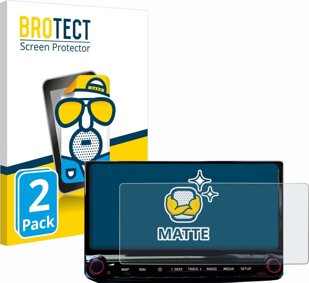 2x BROTECT Schutzfolie für Kia Ceed 2022 Infotainment Produktbild 