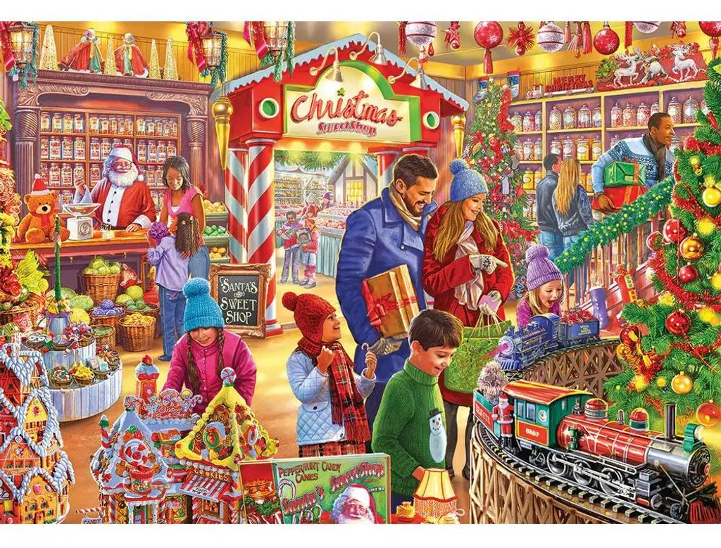 Puzzle de Noël Gibsons 250XL Santa's Sweetshop idéal activité famille