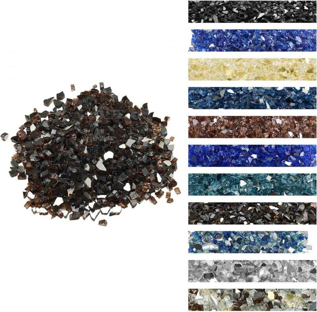 Feuerglas 4,5kg - Glasfelsen 12,7mm - Kaminglas & Glassteine Deko in Kupferfarbe für Kamin-Dekoration