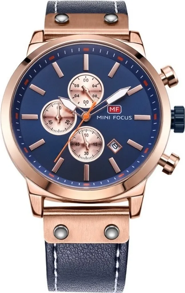 Montre Homme Business et Loisirs Cadran Bleu - Accessoire Mode Tom Or
