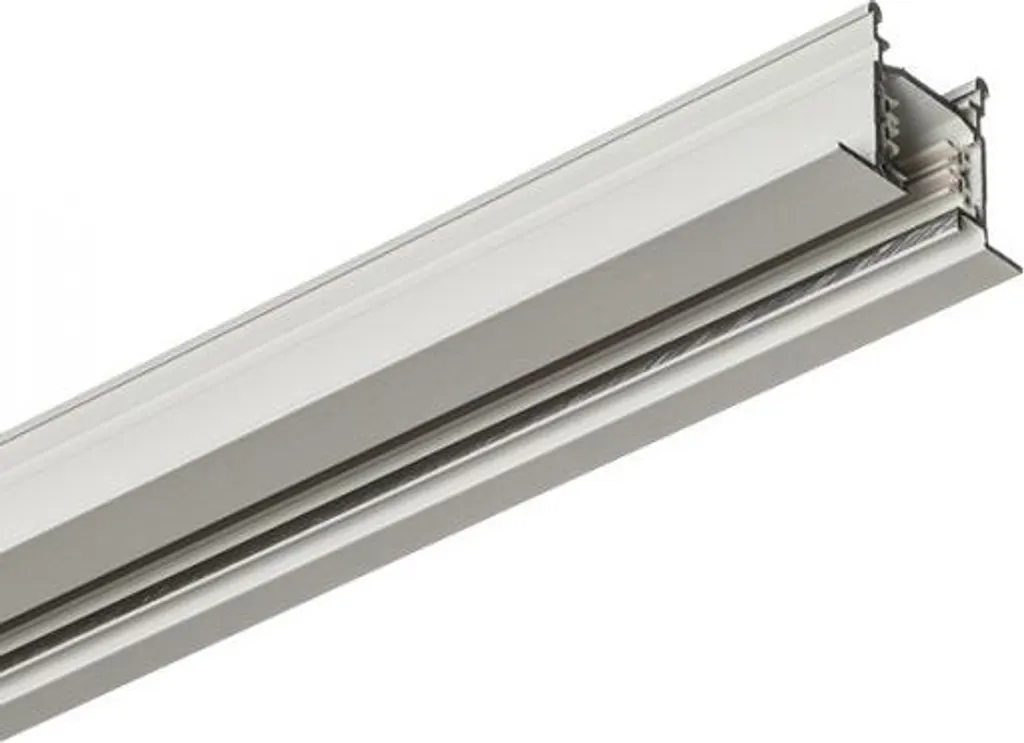 Solution éclairage discret : rail triphasé encastré 2m blanc EUTRAC - 2