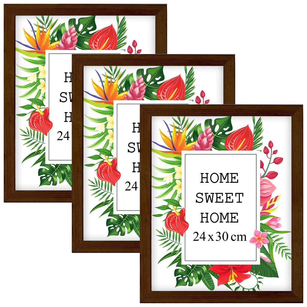 MG Design Set aus 3 Braun Bilderrahmen 24 x 30 cm - Aus Produktbild 