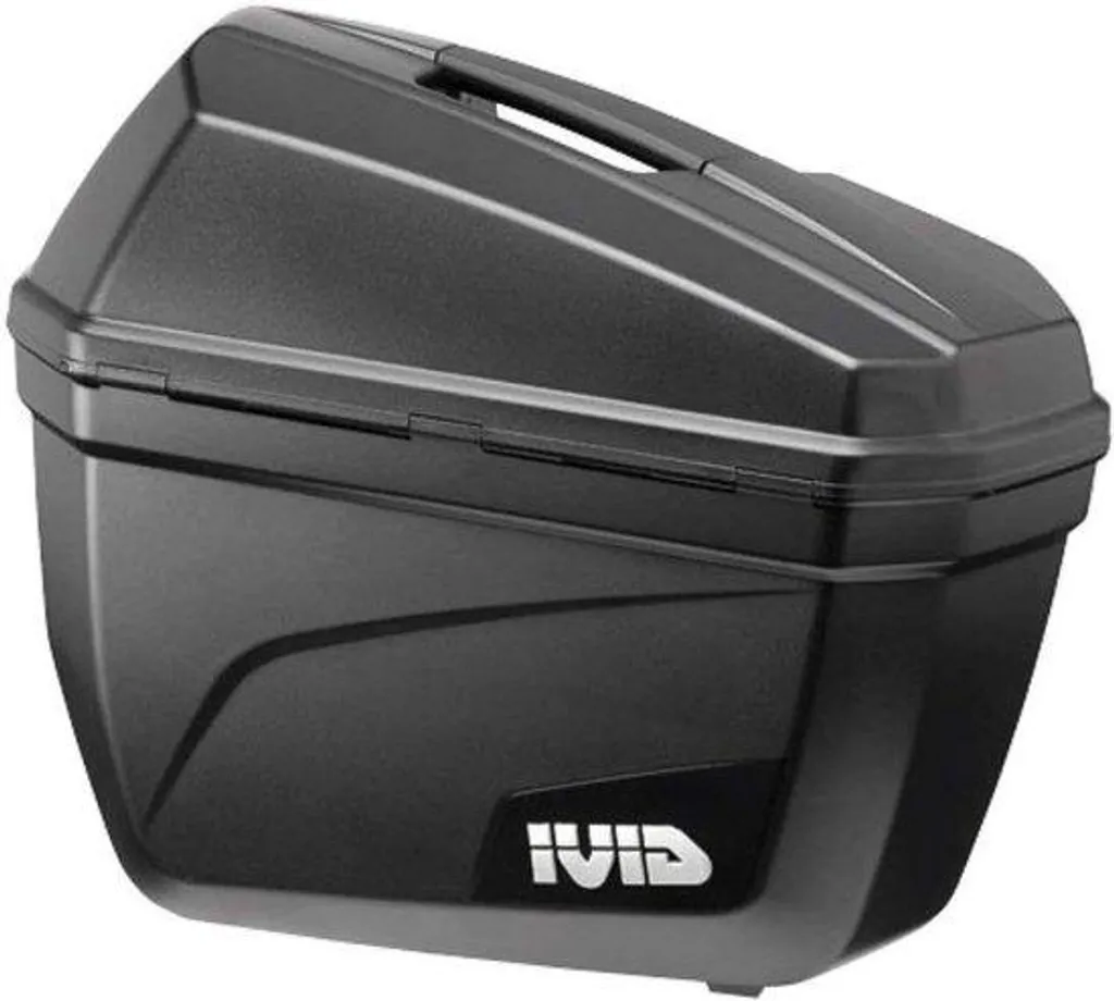 Kit Bagagerie Moto Noir Mat 22L - Coque Rigide et Plateau de Fixation
