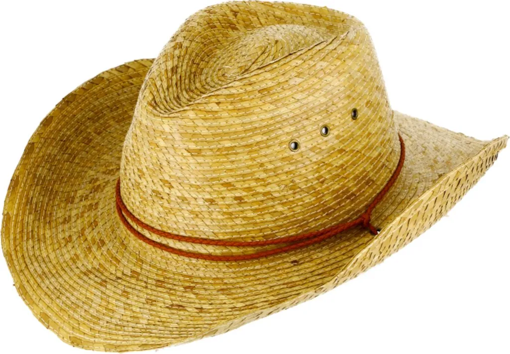 Chapeau de cowboy en paille de palmier pour homme et femme anti-UV UPF 50
