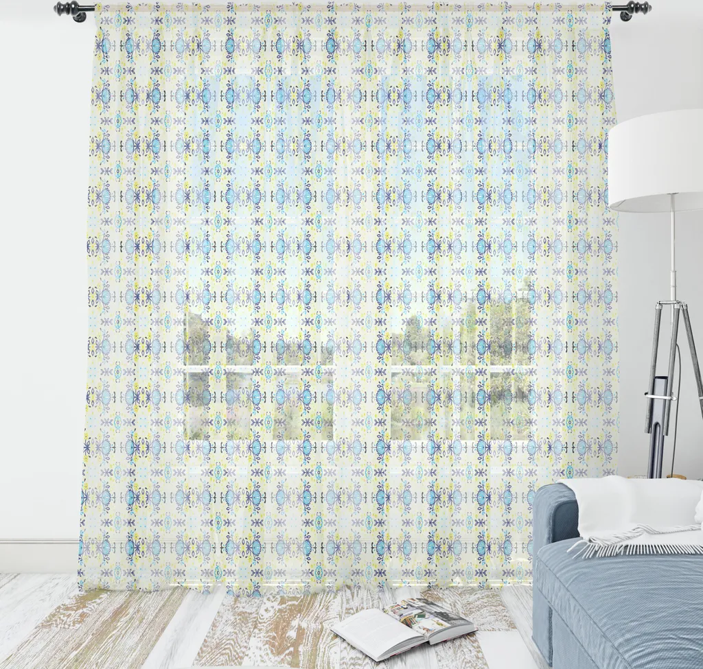 Grand format tapisserie fleurs 160 x 274 cm tissu satiné Crème Quartz