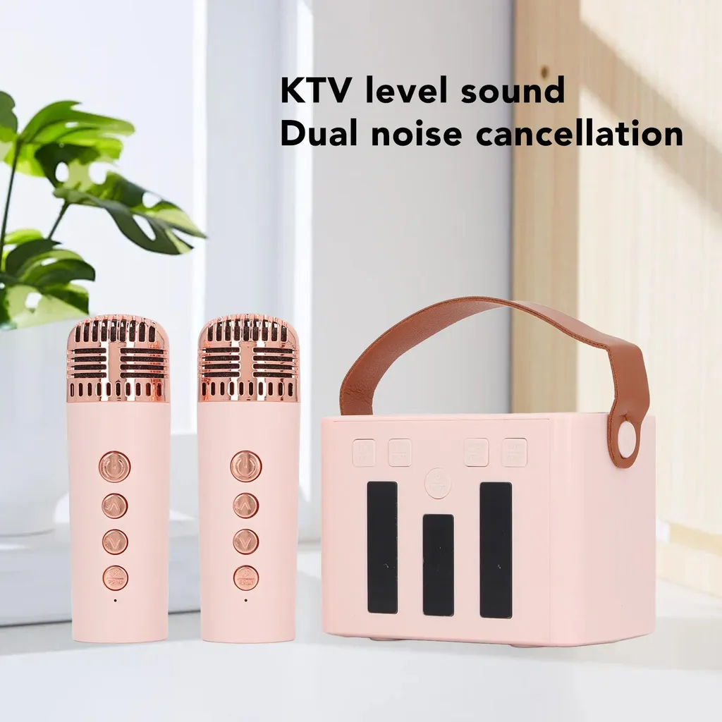 Set Karaoke Bluetooth Mini con Luci RGB - Microfono Wireless Party - 4