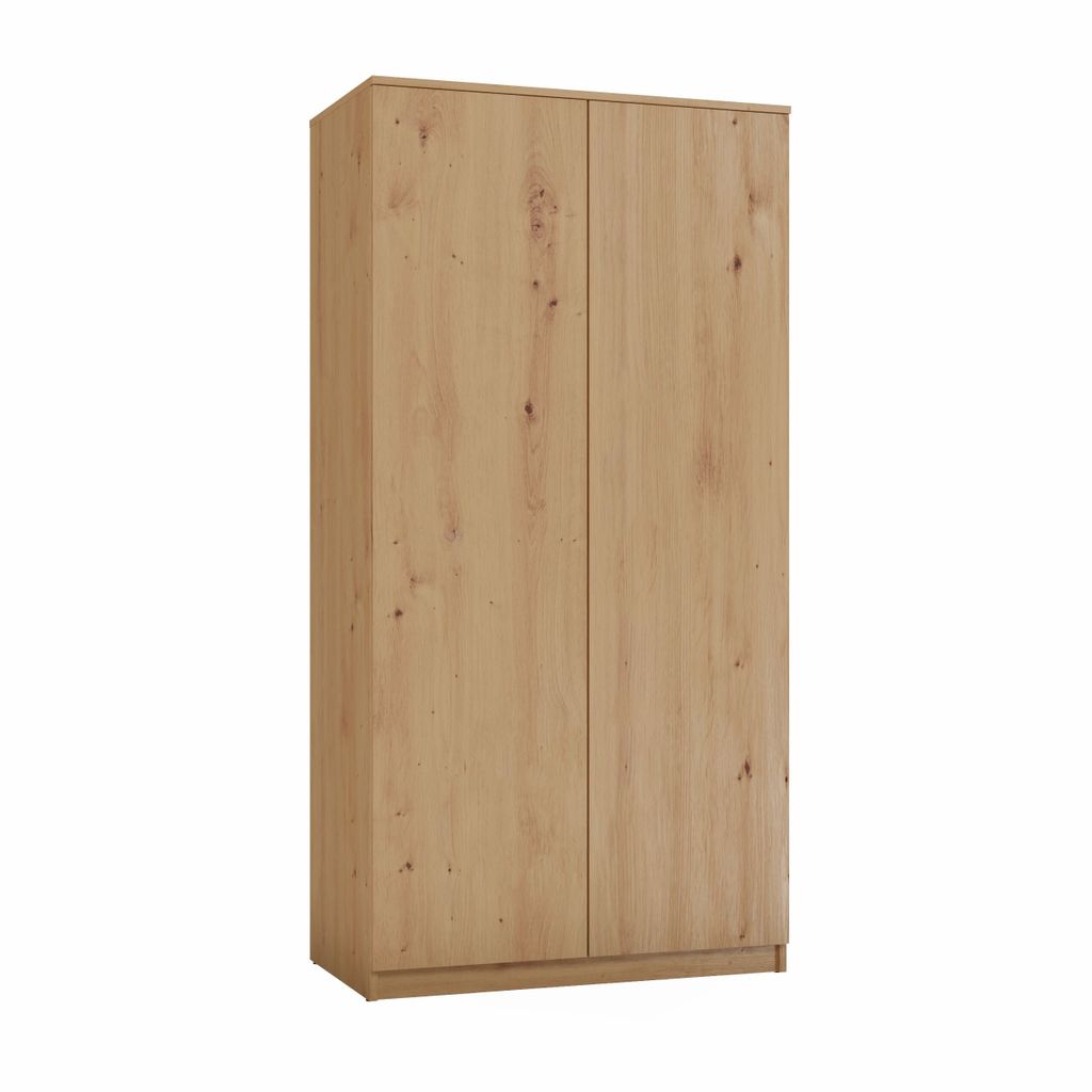 Armoire à deux portes 90 cm TAUNO - chêne artisanal Image du produit 