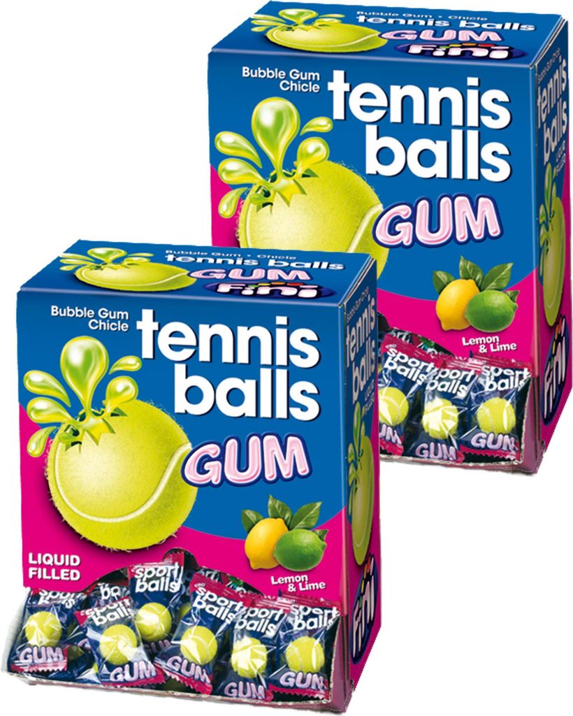Booom Bubble Gum Sports Tennis 200 Stk. im Displaykarton (2er Pack)