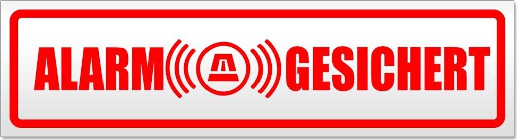 Alarm Gesichert Magnetschild Schild magnetisch