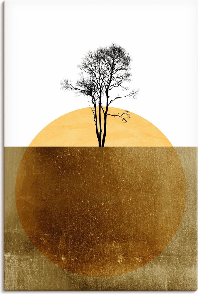 ARTland Leinwandbild Goldener Ozean Größe: 80x120 cm