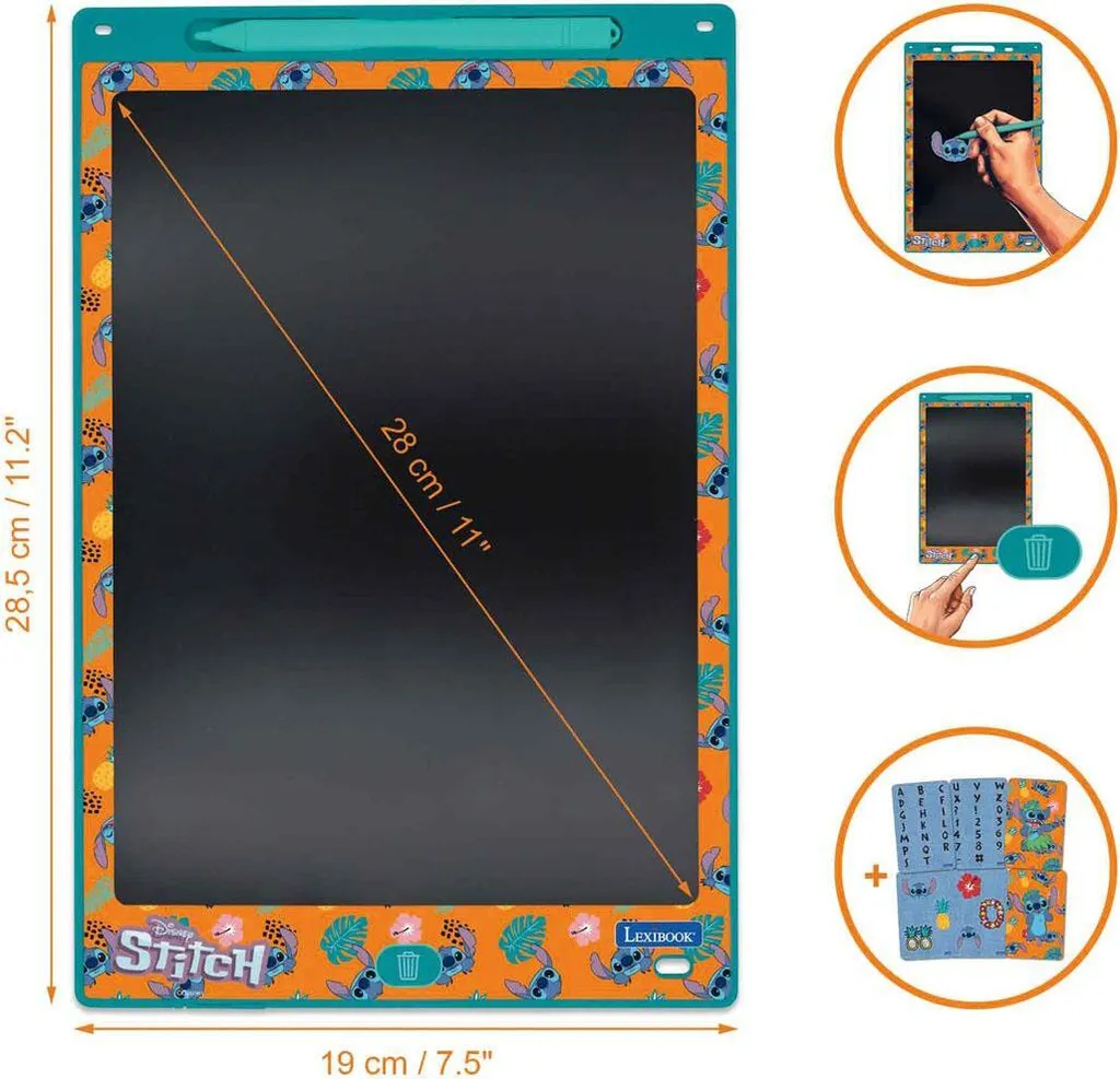 Tablette de Dessin Stitch Écran Multicolore et Stylet Haute Précision