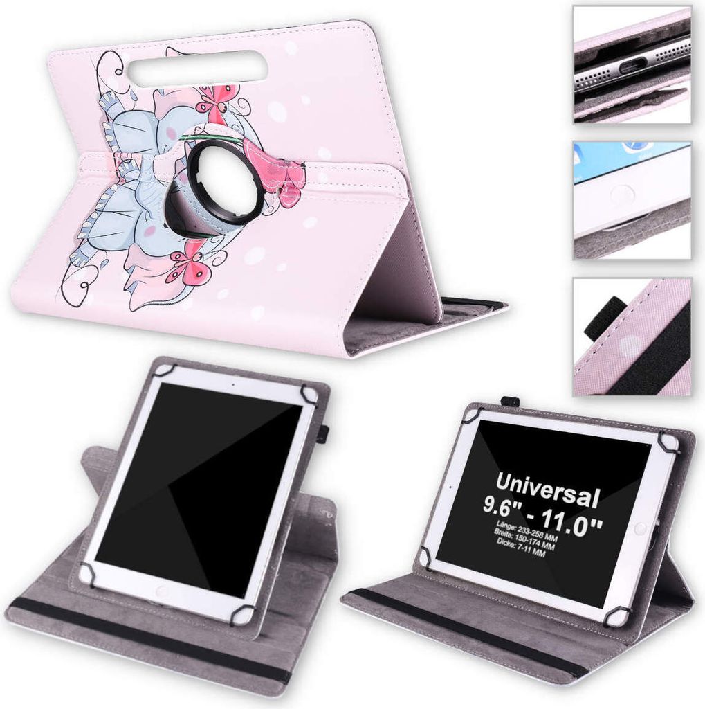 Für Apple iPad Air 11 Zoll 2025 / 2024 360 Grad Motiv 4 Tablet Tasche Kunst Leder Etuis Hülle