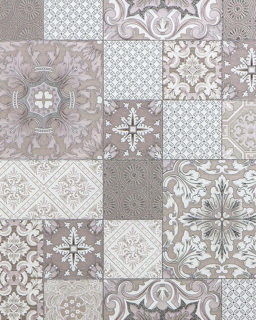 EDEM 87001BR13 Küchen Bad Tapete Kachelmuster beige taupe Produktbild 