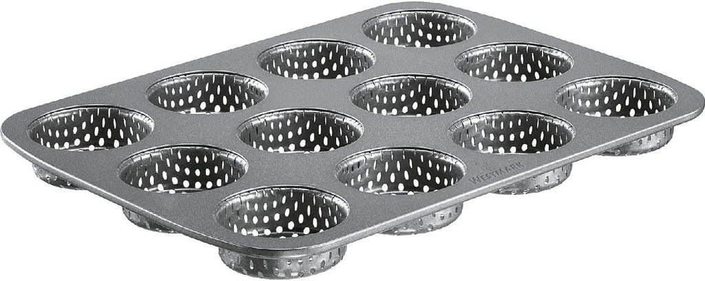 Westmark Mini-Burger Bun Backblech 12 Nester, grausilber Produktbild 